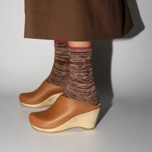 No.6 New School Clog on Wedge in Palomino Size 36 (fits like a 7-7.5)